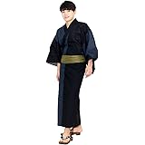 [KYOETSU] [キョウエツ] 浴衣 メンズ セット 男性 帯 下駄 R 4点