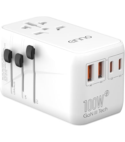 限定1個】GaN採用・170W高出力 海外旅行用変換プラグ＆充電器