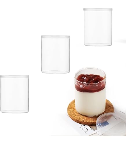 耐熱ガラス瓶　プリンカップ　蓋付き96個セット Amazon｜Auybuig 4個 プリンカップ 耐熱ガラス ゼリーカップ 200ML 蓋