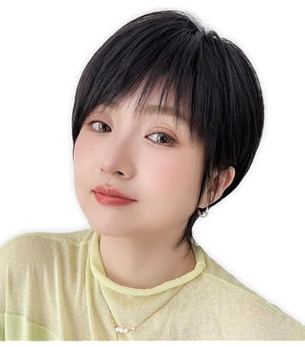 Amazon.co.jp: 【プリシラ】五分ウィッグ 人毛100% ショート 人毛
