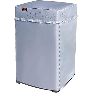 420D 洗濯機カバー Rosefray 4面包みデザイン シルバー 台風対応 防水 UVカット 室外機カバー 【S 5…