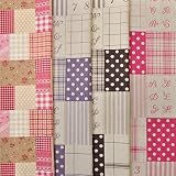 MYmama はぎれ ハーフリネン カットクロス 約48cm×30cmが4枚セット