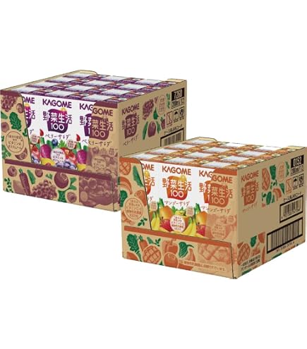 Amazon.co.jp: カゴメ 野菜生活100 アソートセット 200ml 96本（24本×4