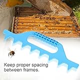 Yosoo プラスチック ハイブフレーム スペーサー蜂の巣間隔ツール 養蜂装置 7/8/9フレーム(蓝色7框)