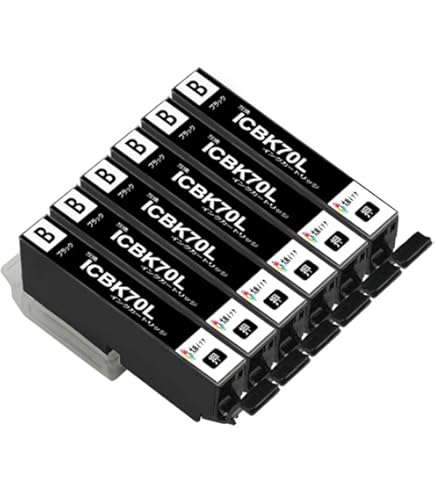 Amazon.co.jp: インクカートリッジ 70L 互換 IC6CL70L BK ICBK70L