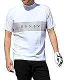 [TopIsm] ゴルフウェア モックネックシャツ メンズ ハイネック GIORNO SEVEN ジョルノセブン ゴルフ 接触冷感 ストレッチ 半袖 ロゴポロシャツ 春夏 1-ホワイト M