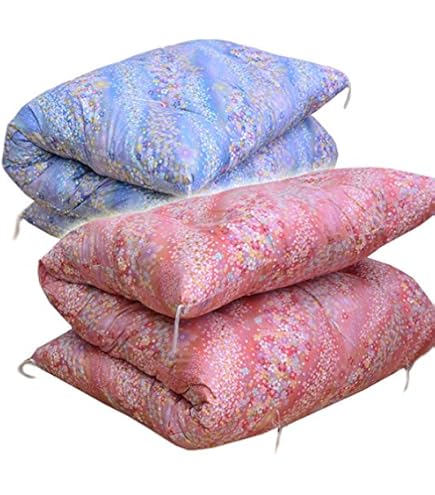 Amazon | 【日本製】 手作り ふんわり綿ふとん 和掛け布団 シングル