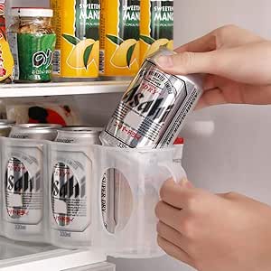 積み重ね可能なビール缶収納ラック 冷蔵庫ソーダ缶オーガナイザー キッチン カウンタートップ キャビネット ボトル4本収納 クリア Hippicity 保存容器 Amazon