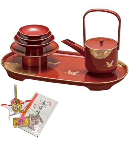 Amazon.co.jp: お屠蘇セット おしゃれ 日本製 国産 会津漆器 新松クリ