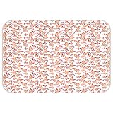 vroselvカスタムドアmatfloral leavefloretpetalpatternで水彩ペイントパステル色付き優雅Artsy画像コーラル 24 X 40 inch MD-1712150063