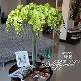 Calcifer@ 10pcs Artificial 31" Silk Phalaenopsis Orchid Stem Bouquets Artificial Flowers for Wedding