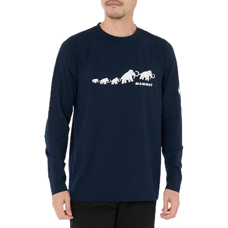 Amazon | [マムート] QD ロゴ プリント ロングスリーブ Tシャツ