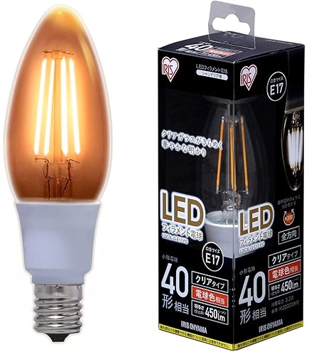 Amazon | ELPA エルパ LED電球シャンデリア形E17 電球色 長寿命&省エネ