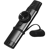 Kazoo カズーマルチカラー アルミニウム合金メタルカズー振動膜 5枚付き Kazoo ホイッスル 音楽玩具 管楽器，金属卡祖，音楽玩具 音楽愛好 (黒)