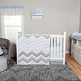 Blue Taffy Chevron 3 Piece Baby Crib Bedding Set by Trend Lab by Trend Lab [並行輸入品]