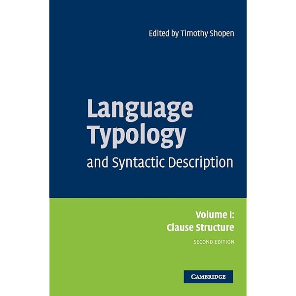 Language Typology Volume Ⅲ Amazon.com: Language Typology and Syntactic Description