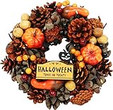 大橋新治商店 ハロウィンリース Halloween ブラウン 25cm 28-078