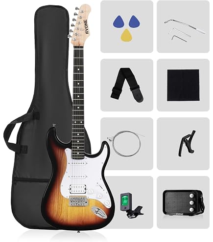Amazon | Donner 39インチ 左利き用エレキギターキット ソリッドボディ