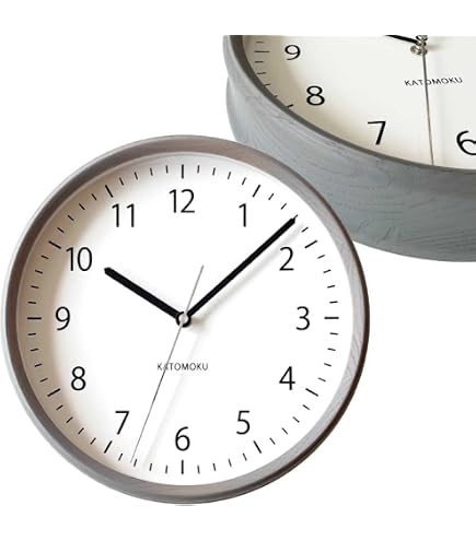 Amazon.co.jp: KATOMOKU plywood clock 19 km-111BK ブラック 掛け時計