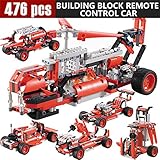 リモコンカー　ラジコン模型自動車　476pcs　創意　ラジコンカー　おもちゃ　　組み立てキット　自由に組み合わせ　リモコン付き　立体パズル　積み木
