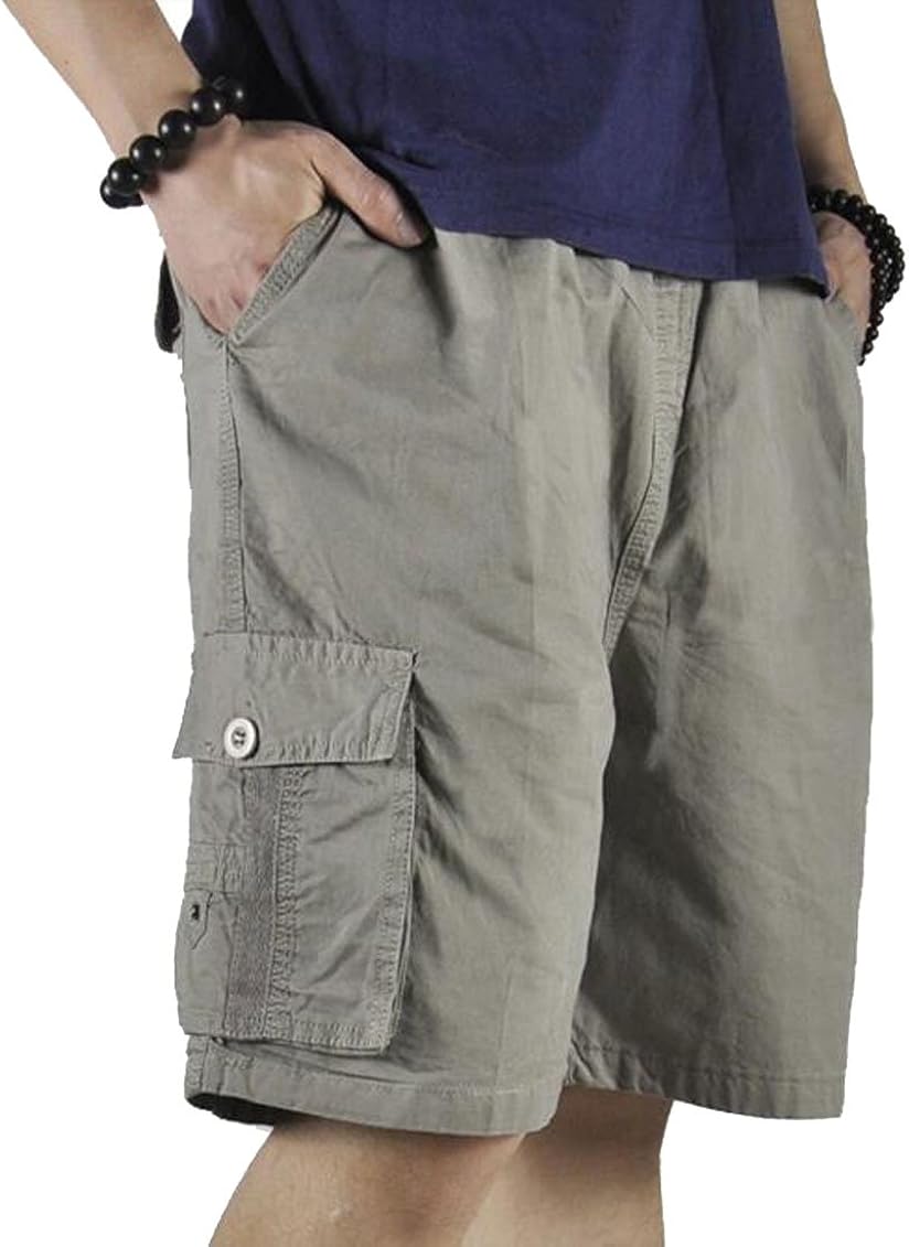XinnanDe Mens Cotton Loose Cargo Short 