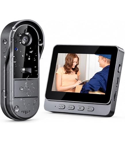 Amazon.co.jp: インターホン カメラ付き 工事不要 Wi-Fi不要テレビ