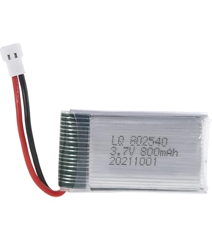 Amazon | 3.7V 800mAh Lipo バッテリー 802540 充電式リチウム電池