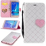 Aireratze(TM) Samsung Galaxy J5 2016 (J510) ケース　PU　手帳型　携帯電話用 [USBケーブルは無料です]　カバー カード収納ポケット付き　マグネット式　ス