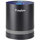 空気清浄機 脱臭 卓上 小型 Pureplove ペット 花粉 消臭 静音 ナイトライト付き コンパクト 2段風量 10㎡対応 省エネ タバコ PM2.5 ホコリ 対策 P03 ブラック 適用面積6畳