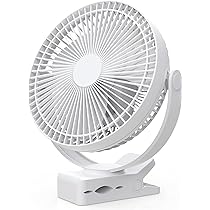 卓上扇風機 ホワイト 風量調整可能 Amazon | 充電式クリップ扇風機 卓上扇風機 直径20cm大型ファン