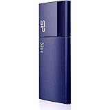 シリコンパワー USBメモリ 32GB USB3.0 スライド式 Blaze B05 ネイビーブルー SP032GBUF3B05V1D