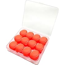 シリコン製耳栓 12個セット オレンジ シリコン耳栓 耳栓 高性能 遮音 防音 シリコン 12個入り 完全