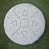 飛石 飛び石 白 御影石 直径約 30cm 丸 【 スタンダードデザインS03 】