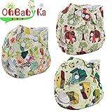 Ohbabyka3点セット ベビー服 赤ちゃん 服 ベビー用おむつカバー 女の子 男の子 布おむつ/おむつカバー ベビー 布オムツ/おむつ/オムツ フリーサイズ サイズ調節可 (K082571)