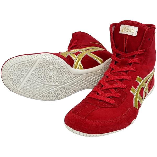 ASICS レスリングシューズ レッド/ブラック ハイカット Amazon.co.jp: 24.5cm アシックス ボクシングシューズ