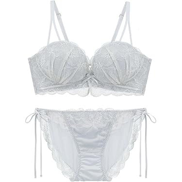 LALA黒と青のレースブラ＆ガードルセット LALA黒と青のレースブラ