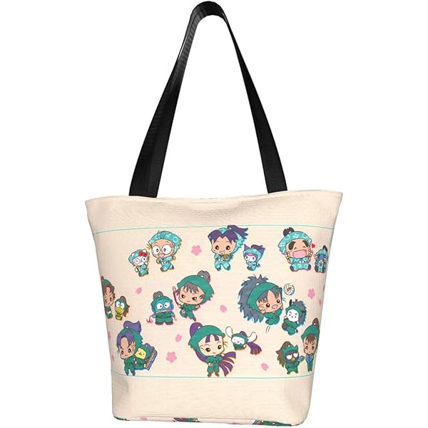 Amazon | Fasedate 忍たま乱太郎 (2) バッグ 大容量 帆布 アニメ 萌