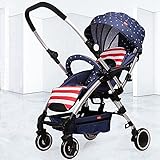 (ニュージャパン)ベビーカー 両対面 軽量 Ｂ型 折畳がラクラク フルフラット サスペンション機能 1ヶ月～48ヶ月頃対象 (アメリカブルー)