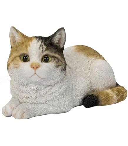 Amazon.co.jp: ウービア じゃれる三毛猫（小） 8×4×6.5㎝ 人形