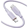 Anker PowerLine III Flow USB-C & USB-C ケーブル Anker絡まない USB PD対応 シリコン素材採用100W Galaxy iPad Pro/Air MacBook Pro/Air 各種対応 (1.8m ライ