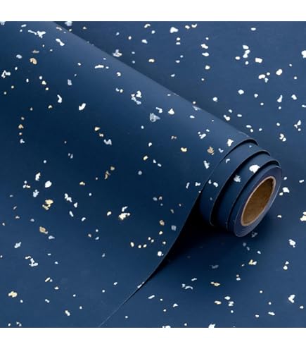 Retrify Royal Blue Gift Wrap Paper Roll, Pearly Finish Thick Large...