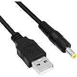 CERRXIAN USB DC電源ケーブル、PSP 充電ケーブル、USB2.0 A →DC 外径4mm内径1.7mm、PSP-1000 PSP-2000 PSP-3000 対応 1M