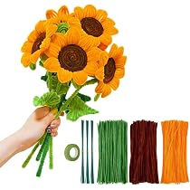 Amazon | joyoyoo手芸モール ひまわり DIY 花束キット 300本 6mm