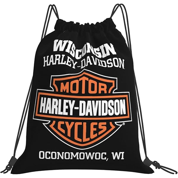 Amazon | ハーレーダビッドソン 大容量ユニセックス折りたたみ式巾着袋