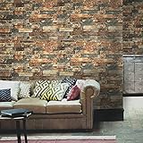 Blooming壁Faux Vintage Brick Stone木製パネルピールとスティック壁装飾自己粘着壁紙
