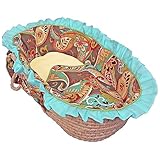 Hoohobbers Moses Basket, Captiva Blue by Hoohobbers