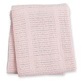 lulujo Baby Cellular Baby Blanket, Pink