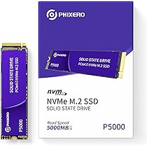 Amazon | PHIXERO P5000 NVMe SSD 2TB PCIe Gen 4.0x4 M.2 2280