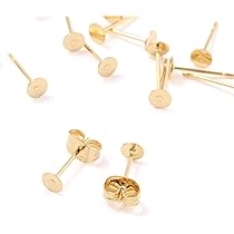 Amazon.co.jp: 【サージカルステンレス 316】 4mm ピアス ゴールド