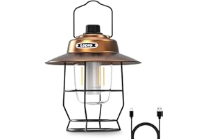 Lepro ランタン USB充電式 レトロ LEDランタン おしゃれ キャンプランタン アンティーク風 ソロキャンプ【高輝度/昼光色・電球色・昼白色切替/無段階調光/モバイルバッテリー機能/電池残量インジケータ付き】クラシカル らんたん アウトドア 